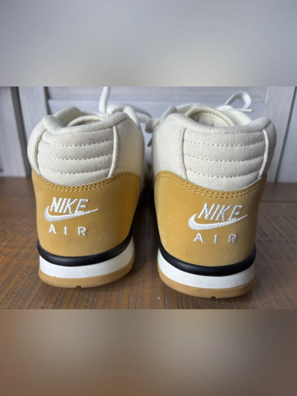 Nike Air Trainer 1 Coconut Milk Team Gold Suede Mid Sneakers DV7201-100 Size 5